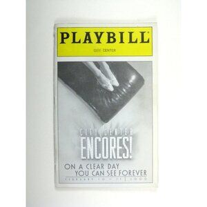 Playbill City Center Encores On A Clear Day You Can See Forever February 2000